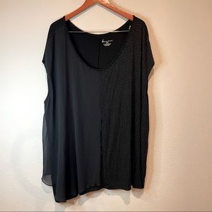 Lane Bryant Black Sleeveless Blouse